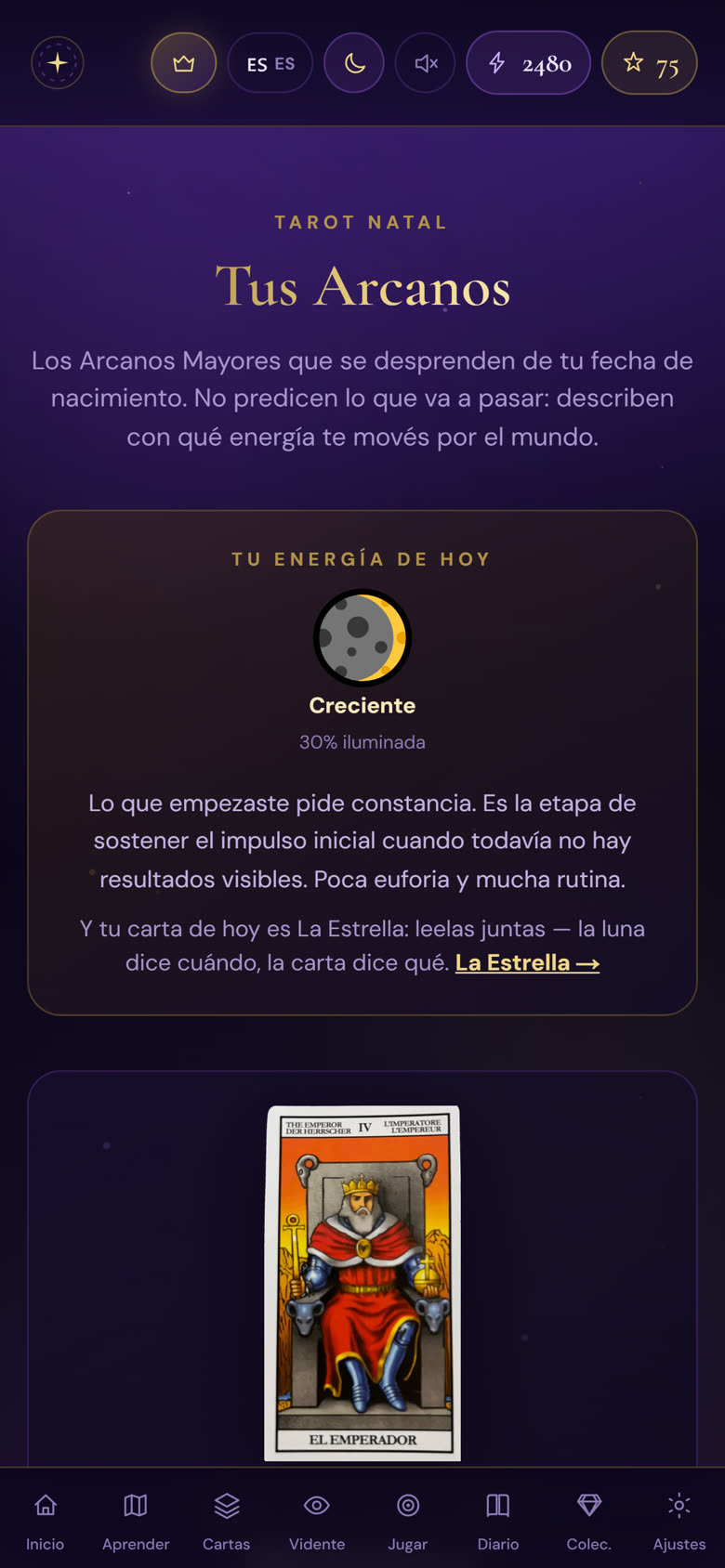 Tu Tarot Natal en Arcana